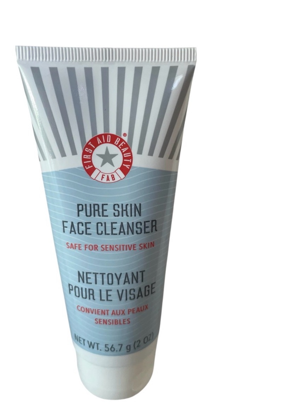 First Aid Beauty Pure Skin Face Cleanser Safe For  Sensitive Skin 2 Oz New
